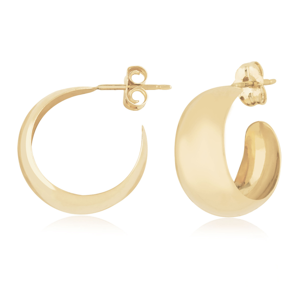 London Collection 14k Yellow Gold Small Hoop With Post Earrings