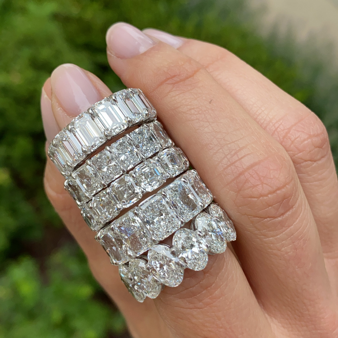 We Have Every Size Eternity Bands, Waiting For You! Are You Team Oval, Team Emerald, Team Asscher or Team Radiant