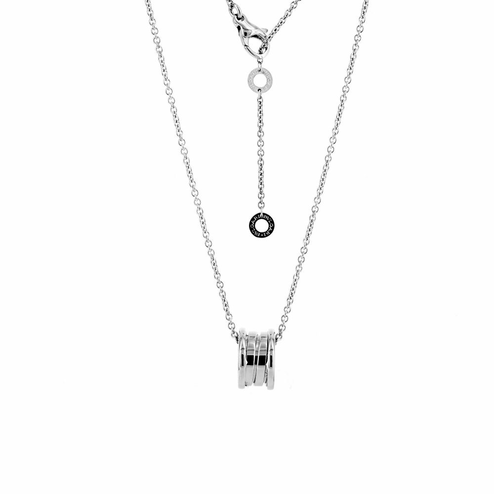Bvlgari B.zero1 White Gold Round Pendant Necklace