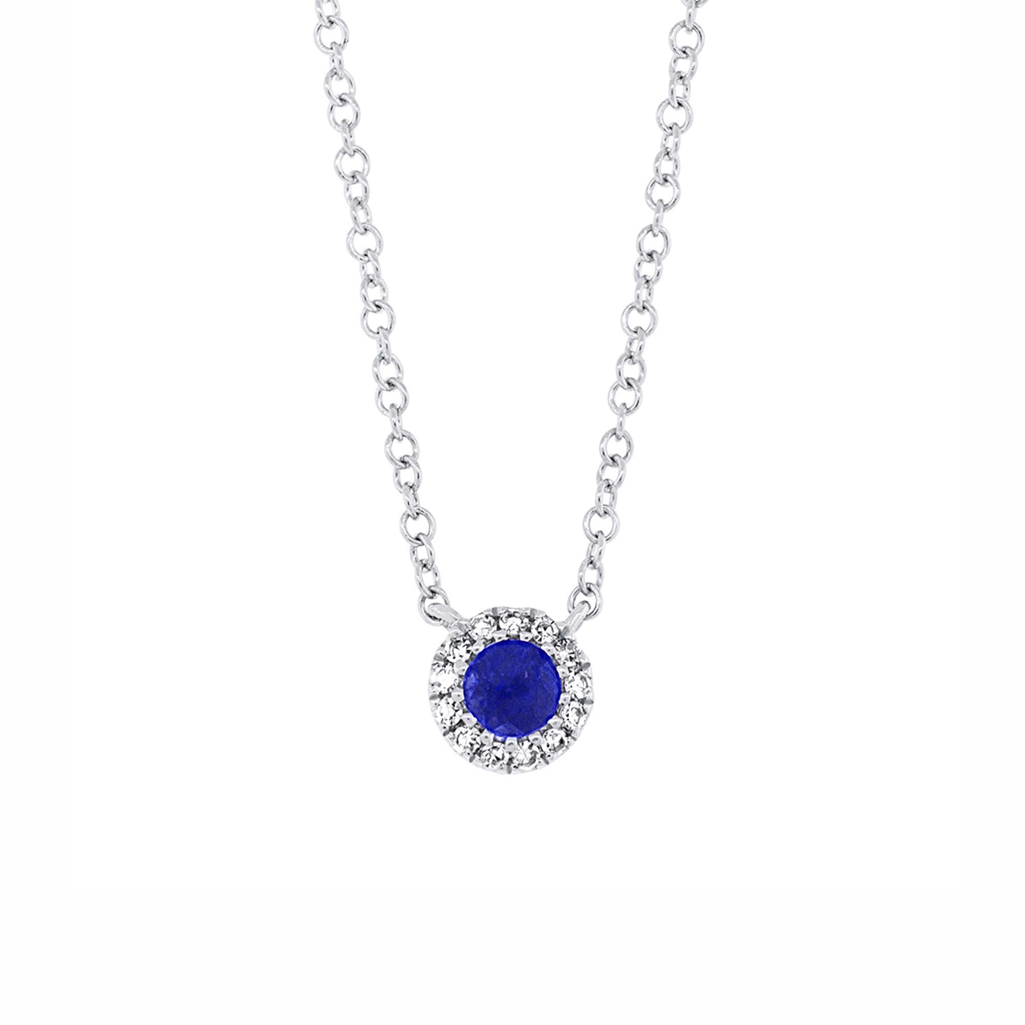 London Collection Diamond and Sapphire Pendant Necklace
