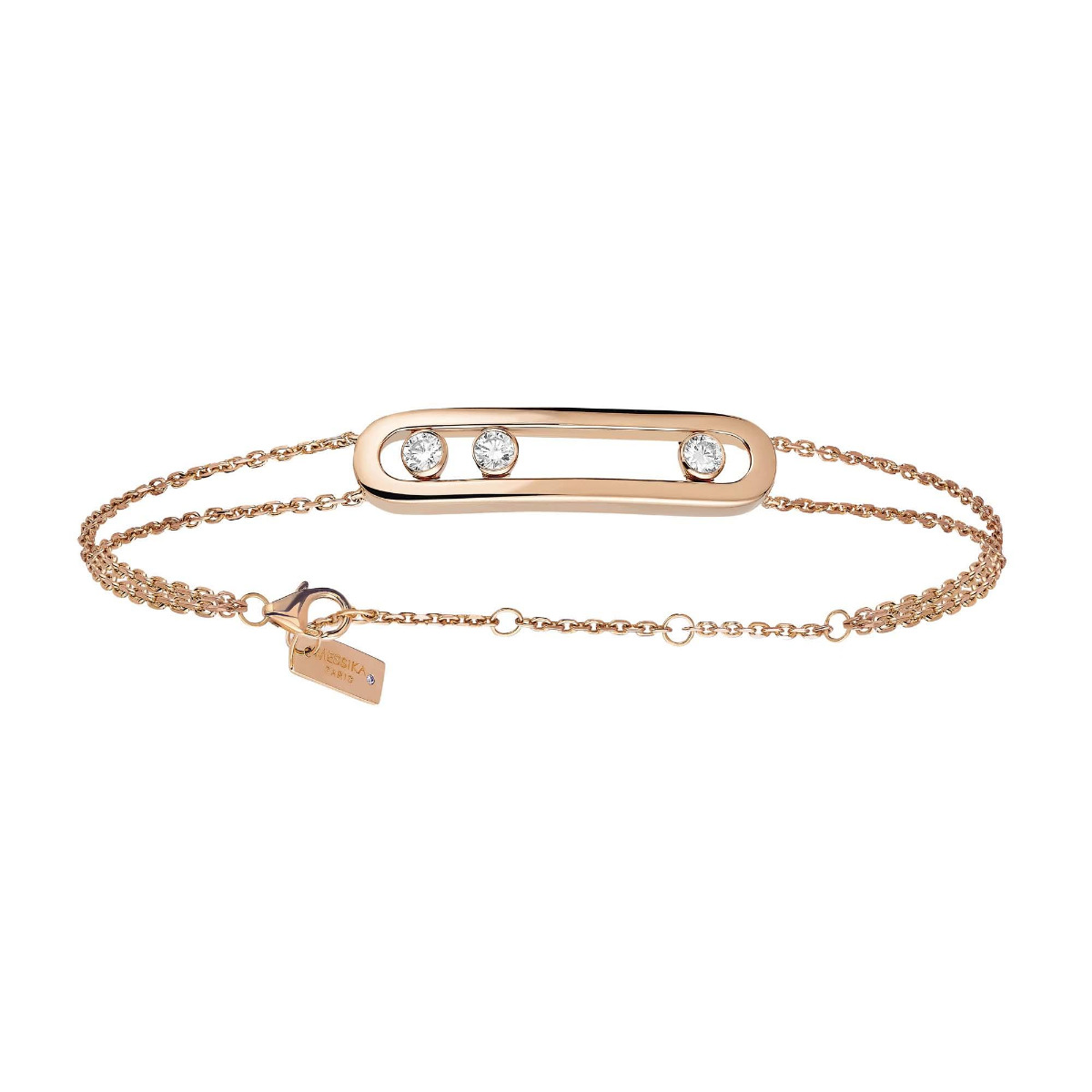Messika Move 18k Gold Diamond Double Chain Bracelet