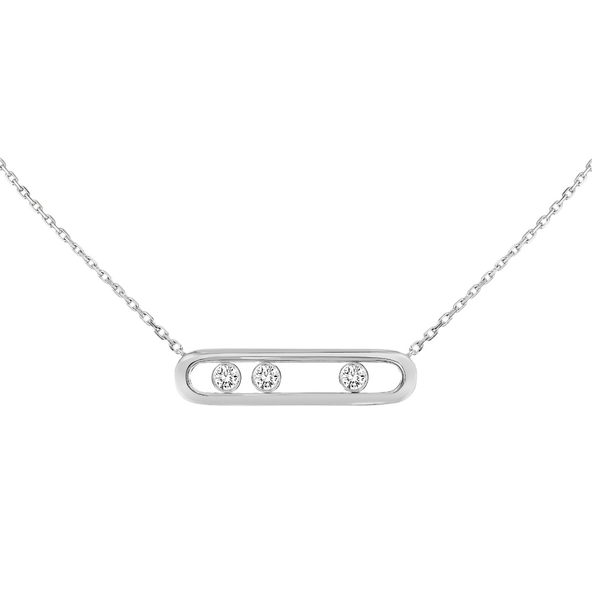 Messika Joaillerie Collier Move 18k Gold Floating Diamond Necklace