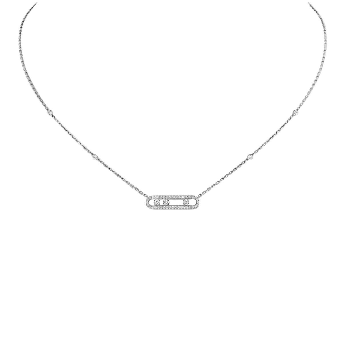 Messika Baby Move 18k Gold Pave Diamond Chain Necklace
