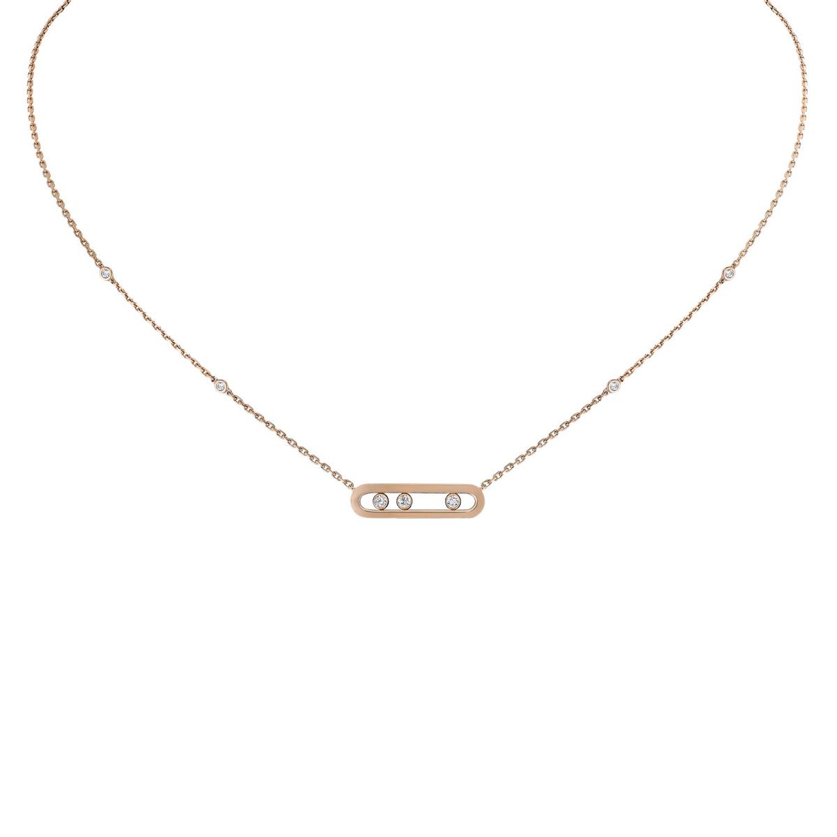 Messika Baby Move 18k Rose Gold Diamond Chain Necklace