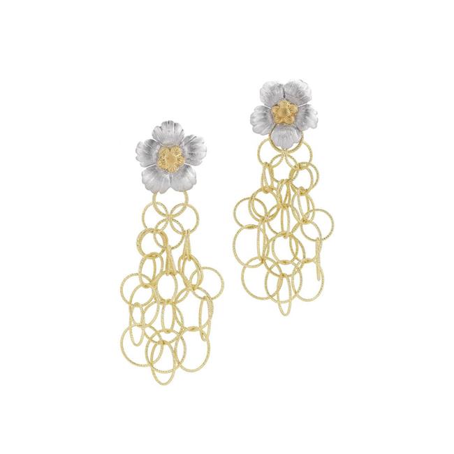 Buccellati Olimpia 18k Yellow and White Gold Earrings