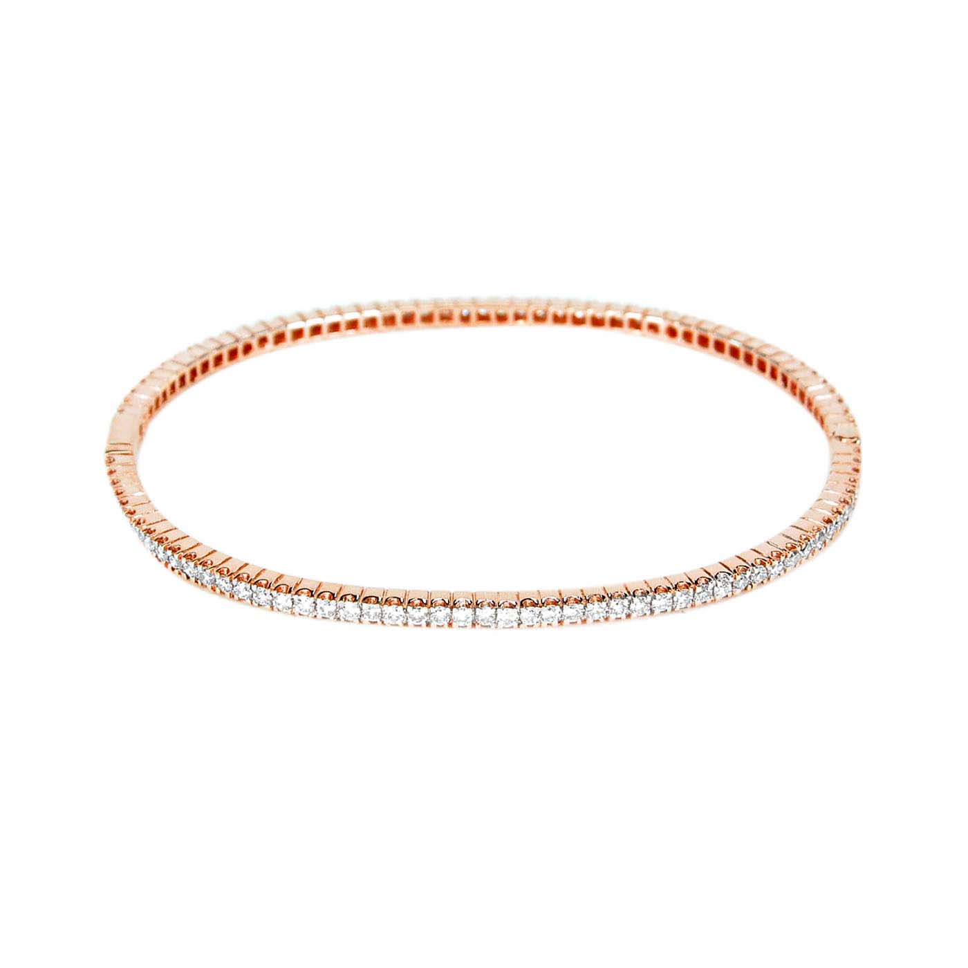 London Collection 18k Rose Gold Diamond Bangle Bracelet