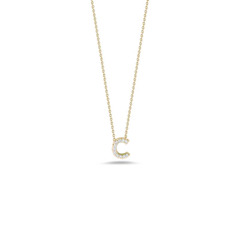 Roberto Coin 18k Yellow Gold and Diamond Love Letter C Initial Pendant