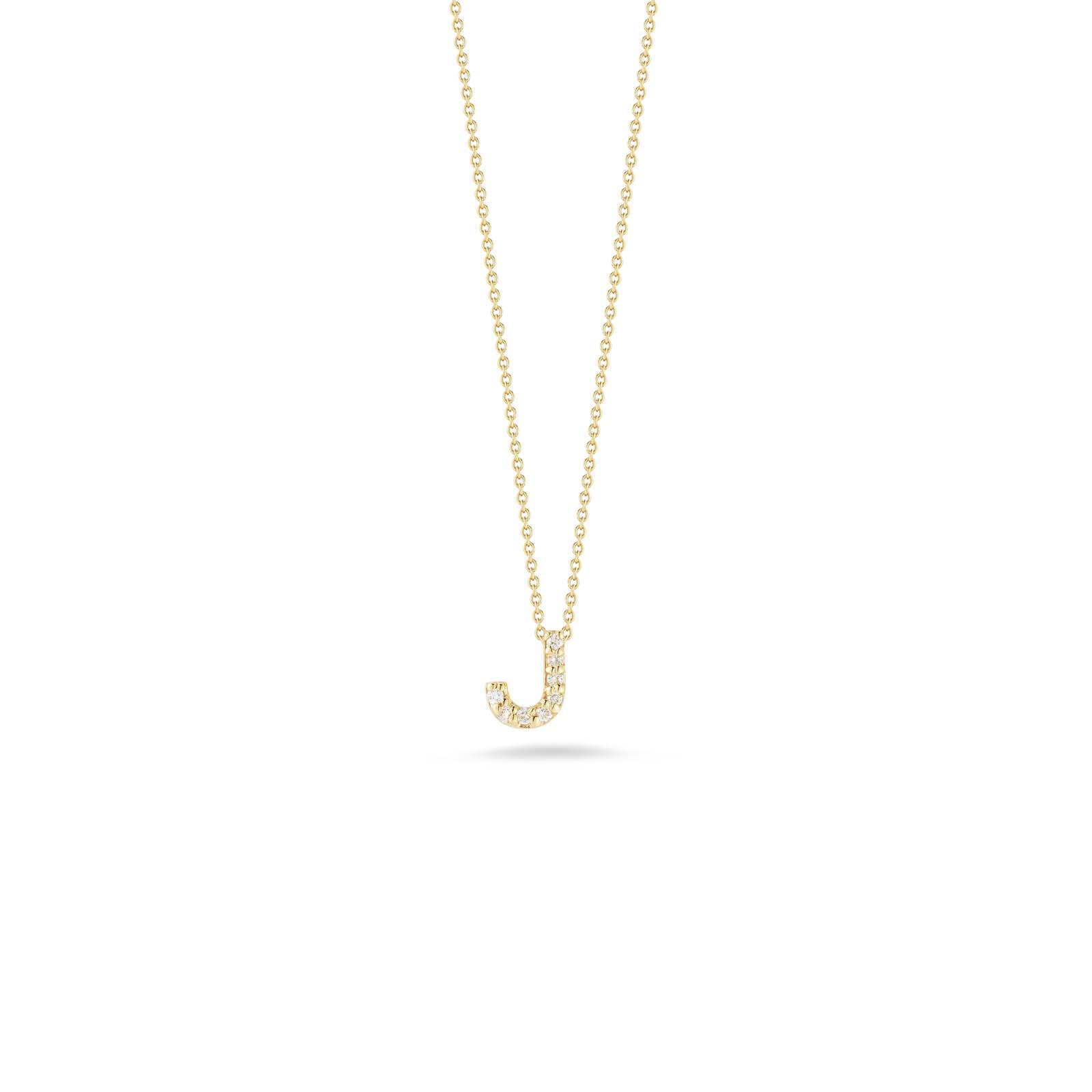 Roberto Coin 18k Yellow Gold and Diamond Love Letter J Initial Pendant