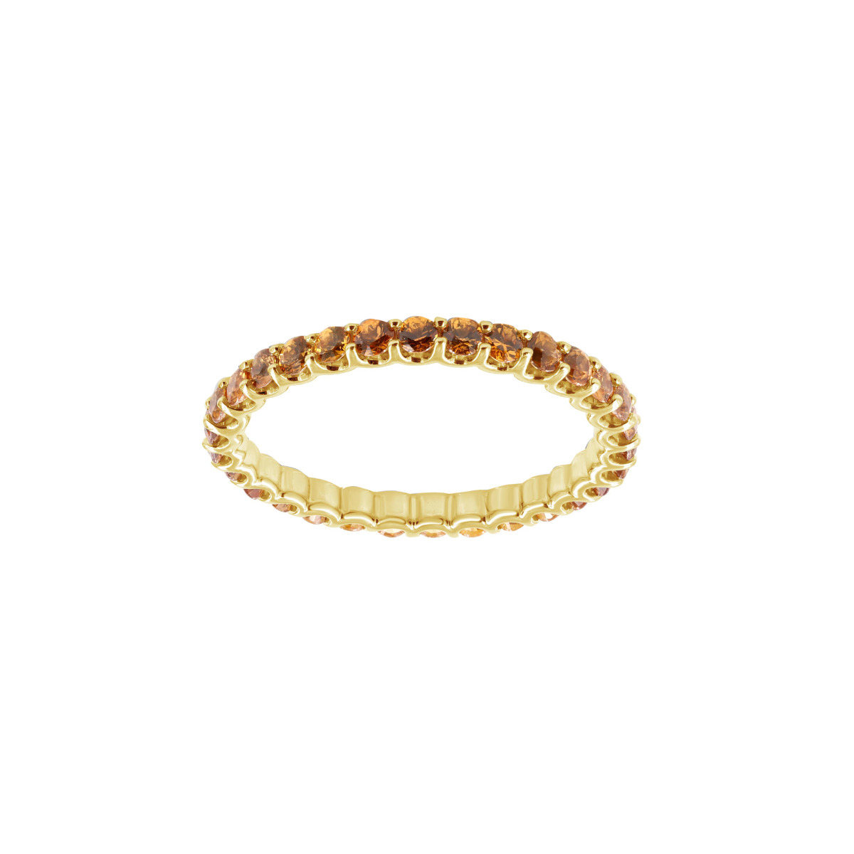 TWO by London Yellow Gold Orange Sapphire Eternity Band