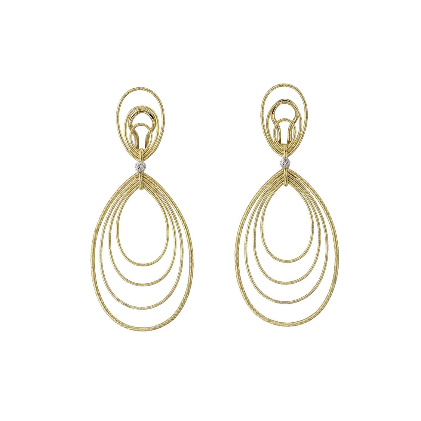 Buccellati Hawaii Waikiki 18k Pendant Drop Earrings