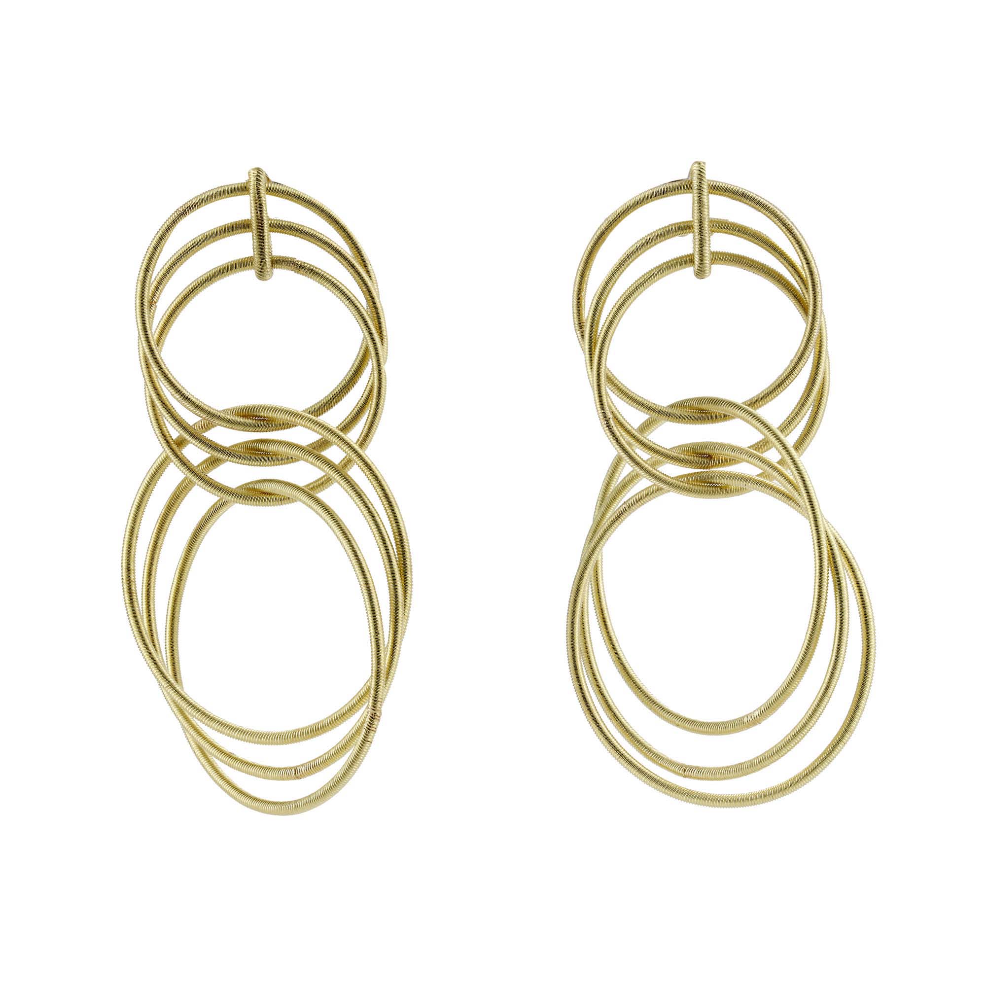 Buccellati Hawaii Waikiki 18k Yellow Gold Pendant Earrings