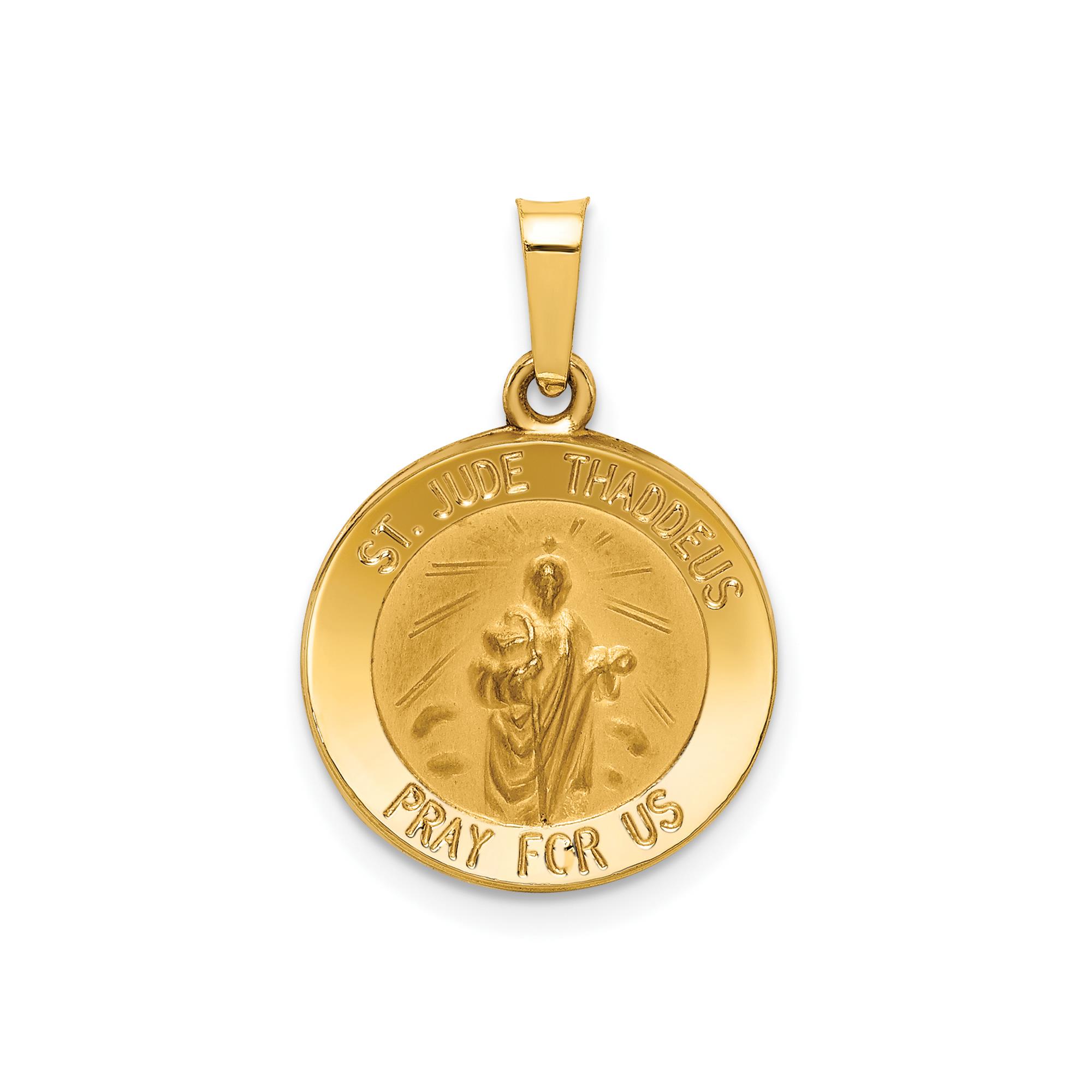 London Collection 14k Yellow Gold St. Jude Thaddeus Medal Pendant