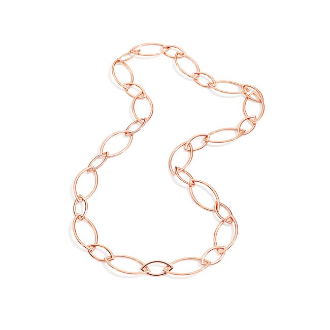 Vhernier 18k Rose Gold Chain Link Necklace