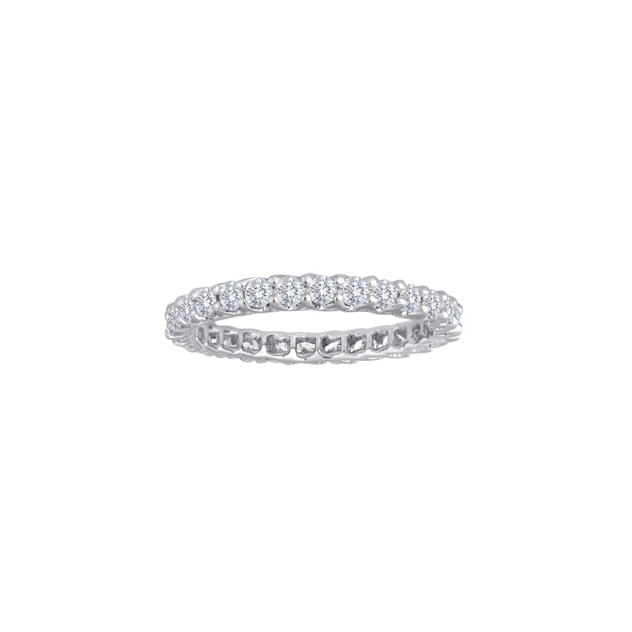 TWO by London Round Diamond U Prong Eternity Band