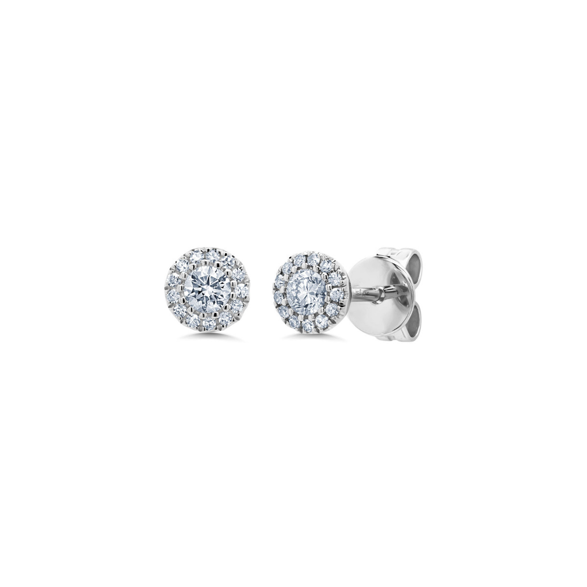 London Collection 14k White Gold Stud Earring