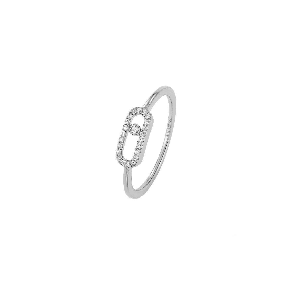Messika Move Uno 18k White Gold Diamond Ring