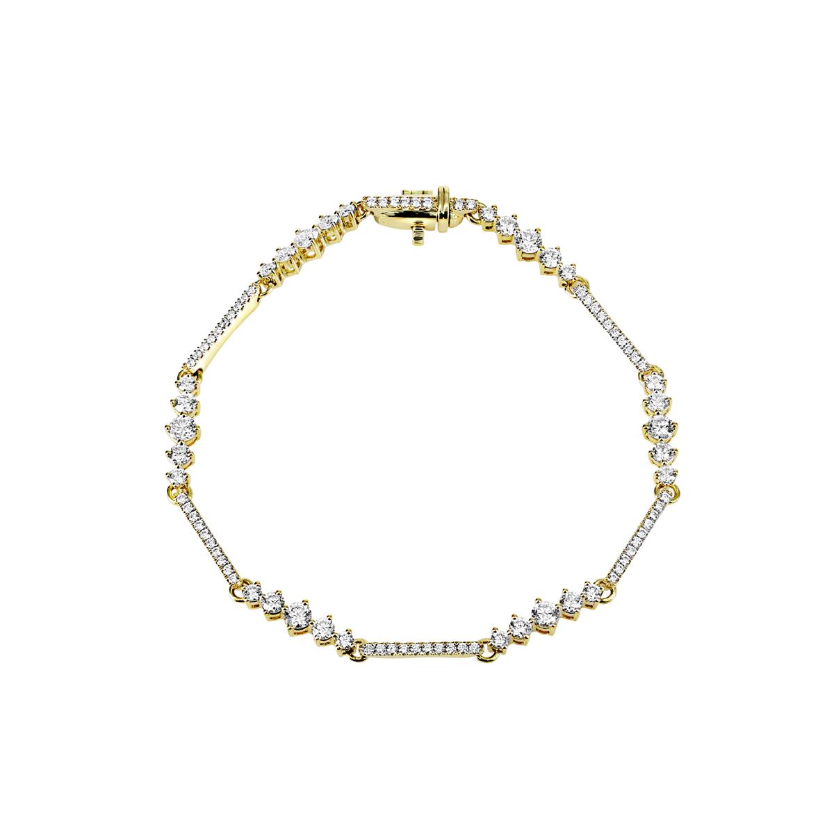 London Collection 18k Gold Diamond Bar Bracelet