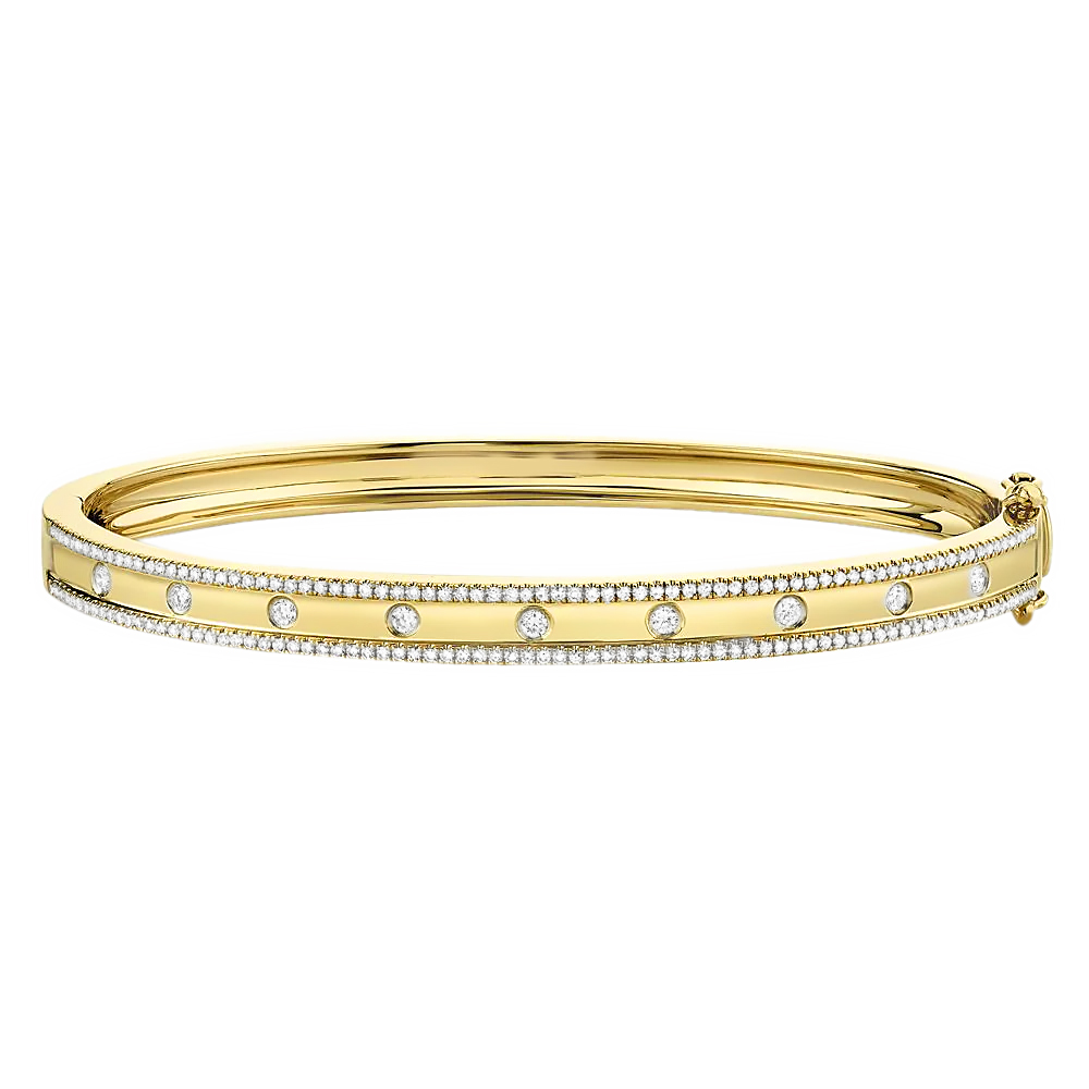 London Collection Yellow Gold and Diamond Bangle Bracelet