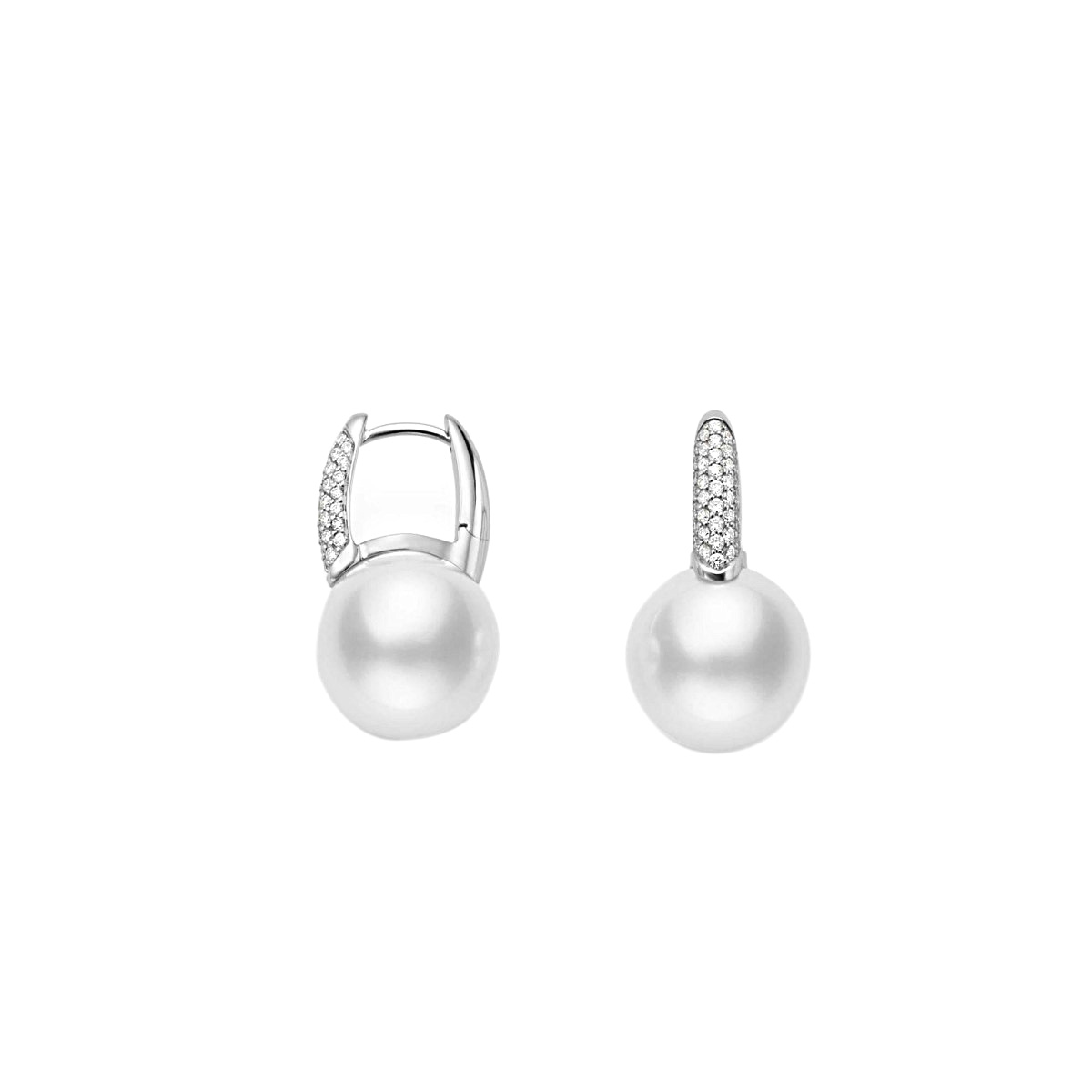 Mikimoto Classic Elegance Sea Pearl and Diamond Earrings