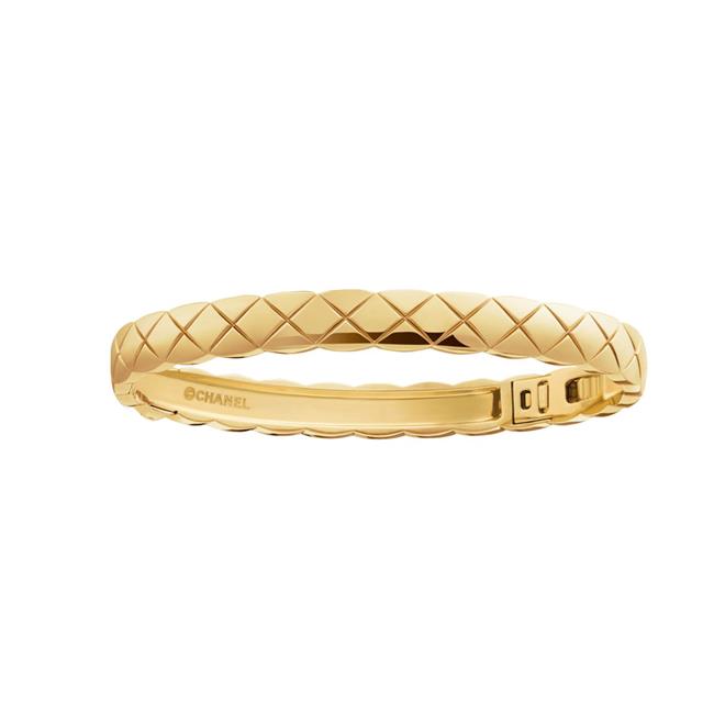 CHANEL COCO CRUSH 18k Yellow Gold Quilted Bracelet