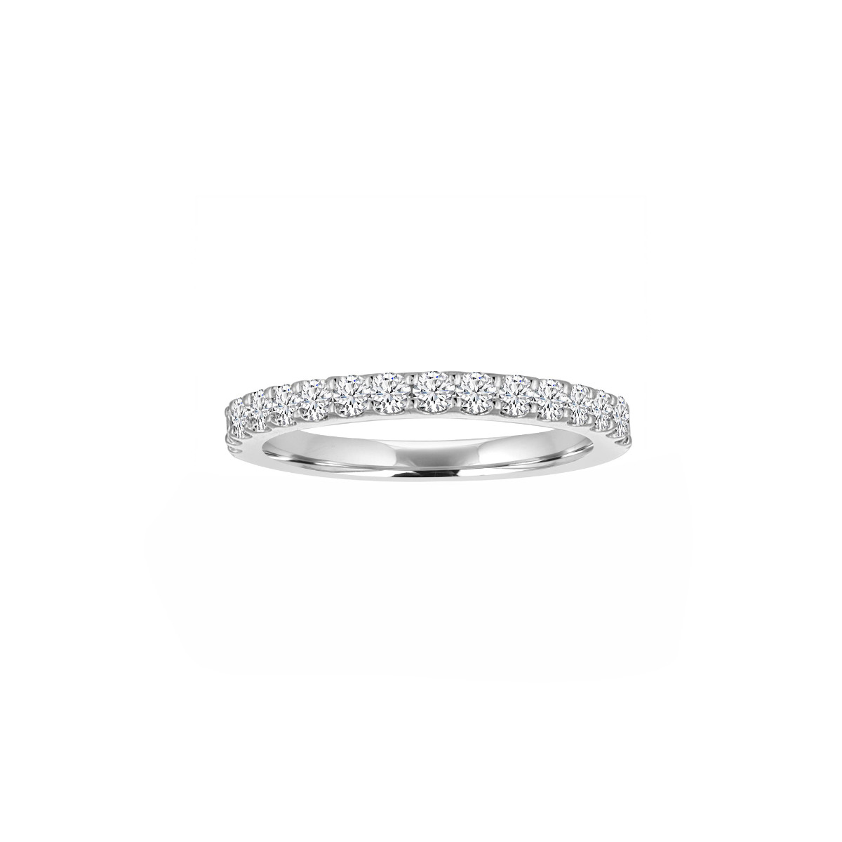 TWO By London Platinum 16 Diamond Shared Prong Eternity Band