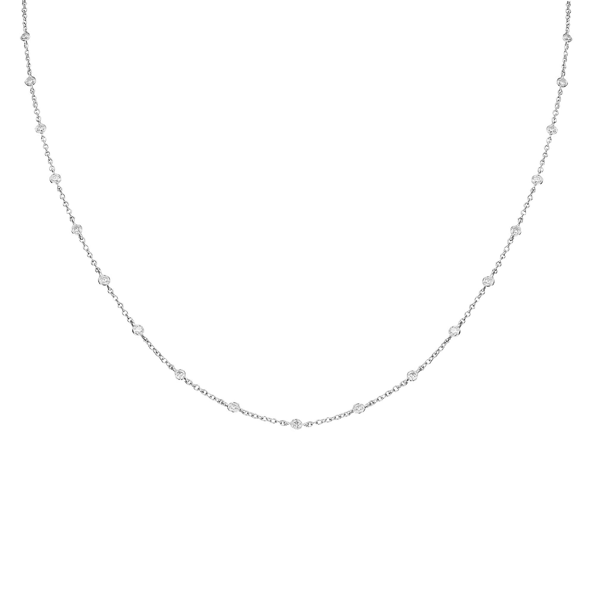 London Collection White Gold 58 Diamond Necklace
