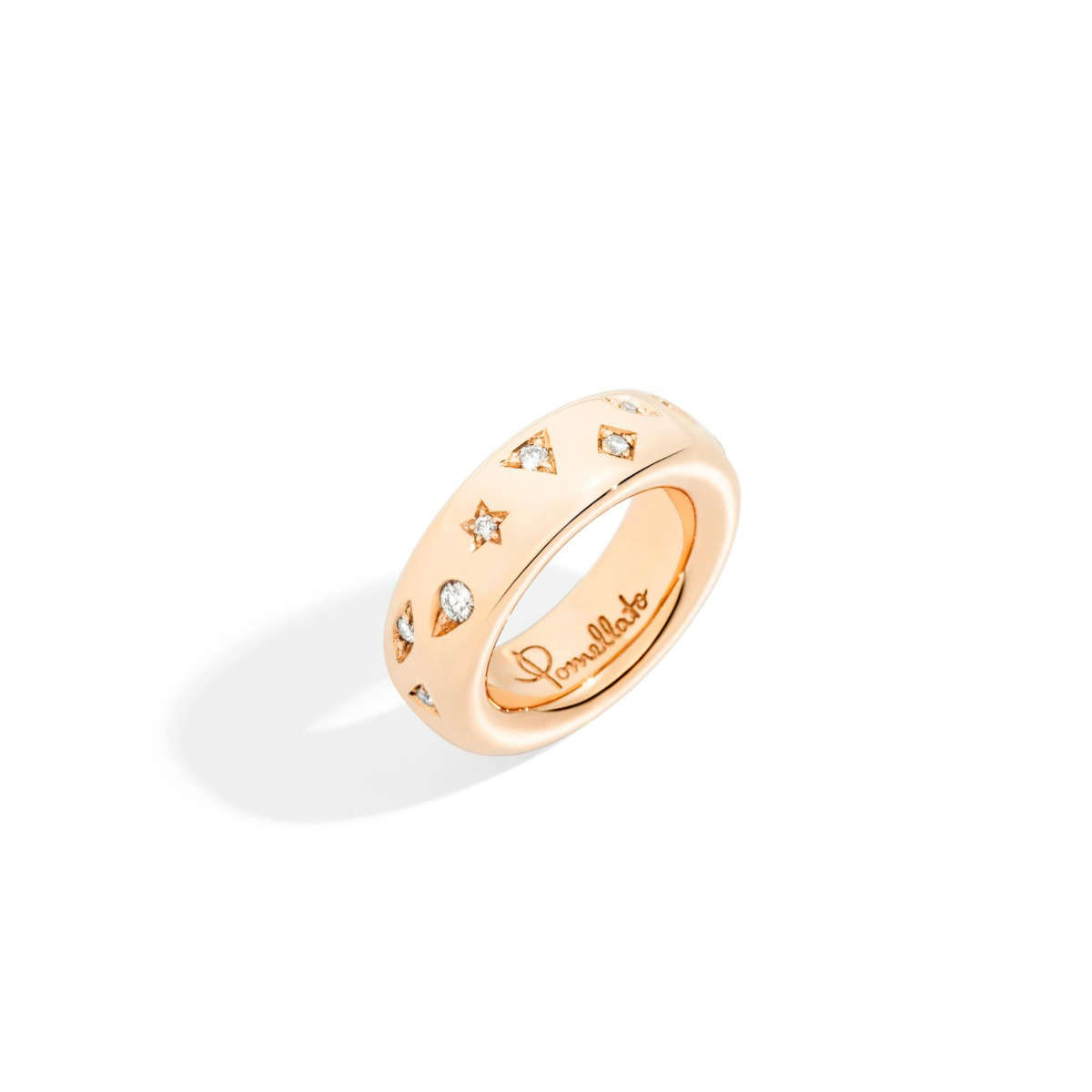 Pomellato 18k Rose Gold Diamond Medium Iconica Ring