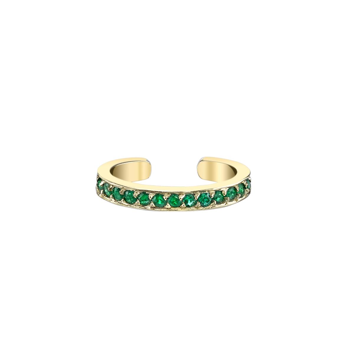 Anita Ko 18k Yellow Gold Emerald Ear Cuff