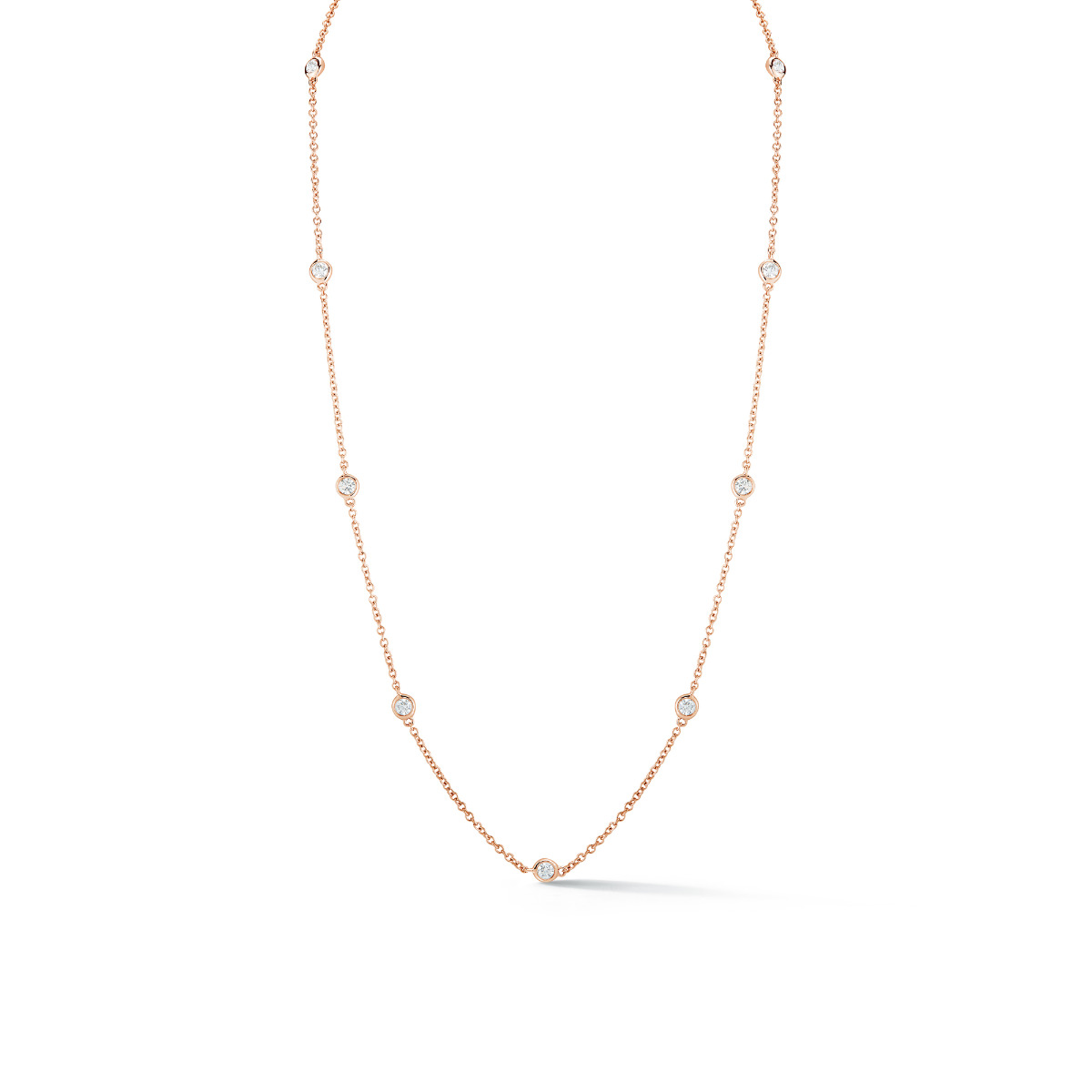 London Collection Rose Gold 1.00 Carat DBTY Necklace 18 Inch