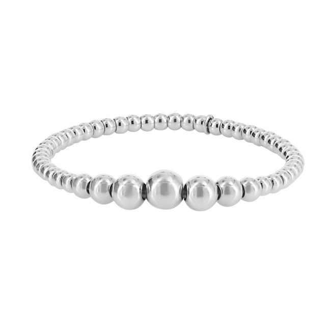 London Collection 18k White Gold Beaded Short Bracelet