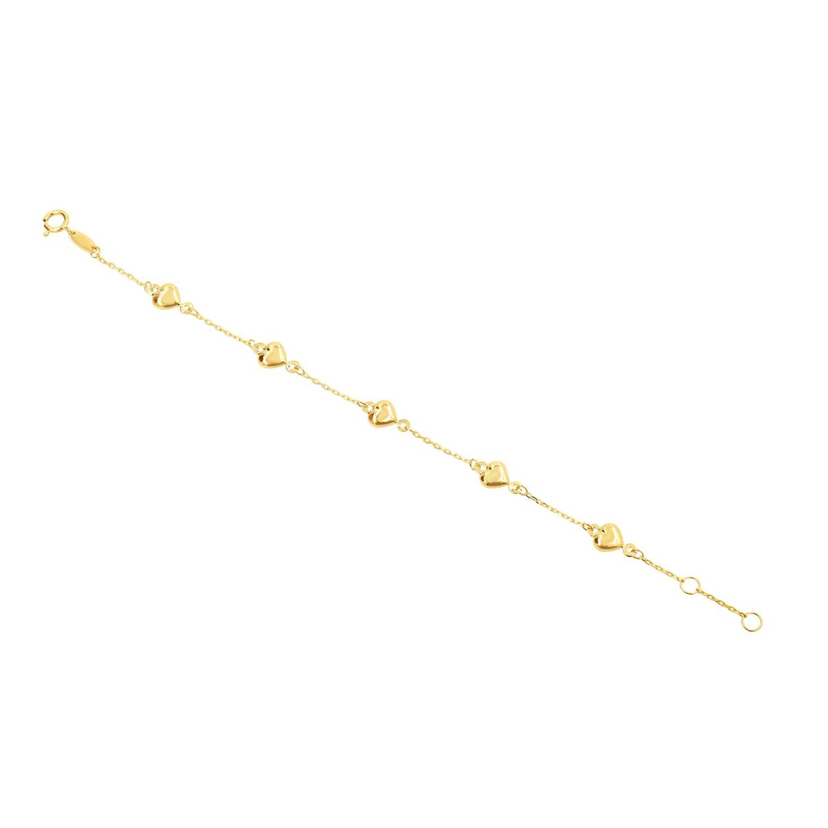 London Collection 14k Multi Heart Bracelet