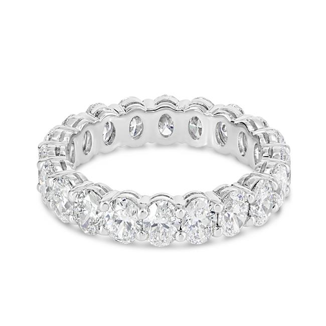 Norman Silverman Platinum and Diamond Eternity Band 6.25