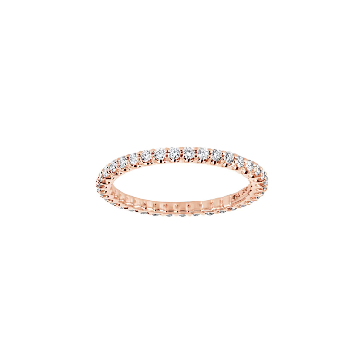 TWO by London 14k Rose Gold Diamond Eternity Band