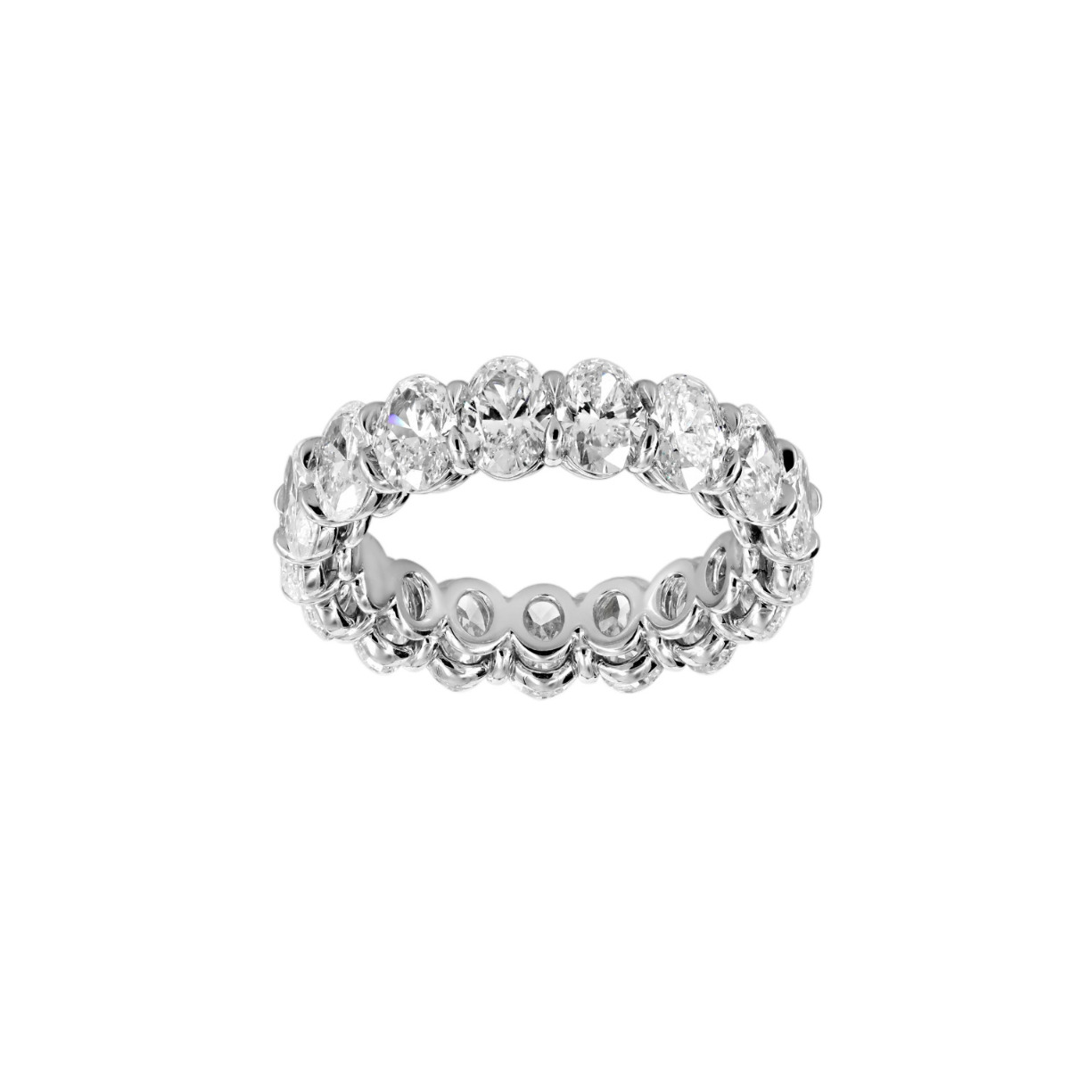 London Collection Eternity Core Platinum Oval Diamond Eternity Band