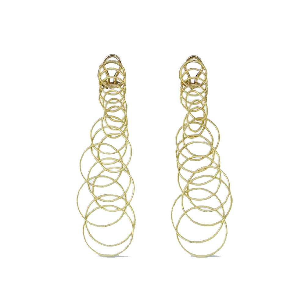 Buccellati Hawaii 18k Yellow Gold Waikiki Pendant Earrings