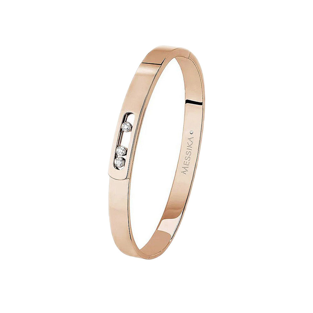 Messika Move Noa 18k Gold Diamond Medium Bangle Bracelet