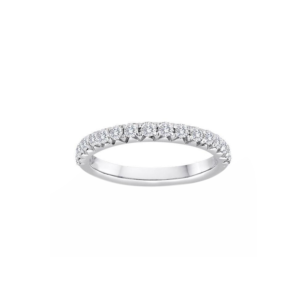 TWO By London Platinum Diamond Fishtail Wedding Band