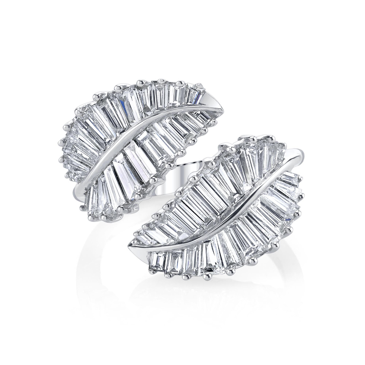 Anita Ko Classic Palm Leaf 18k Gold Diamond Ring