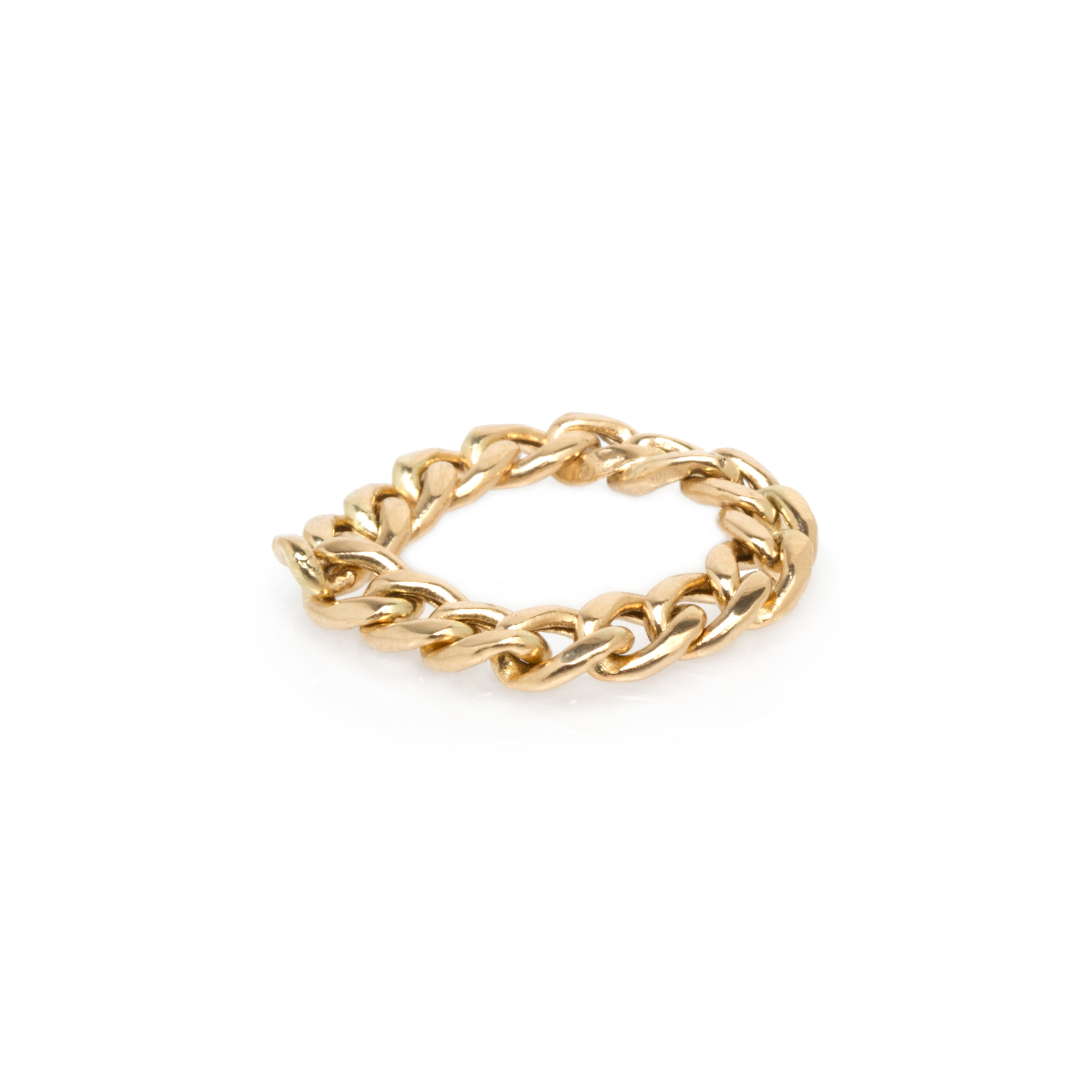 Zoe Chicco 14k Yellow Gold Medium Hollow Curb Chain Ring