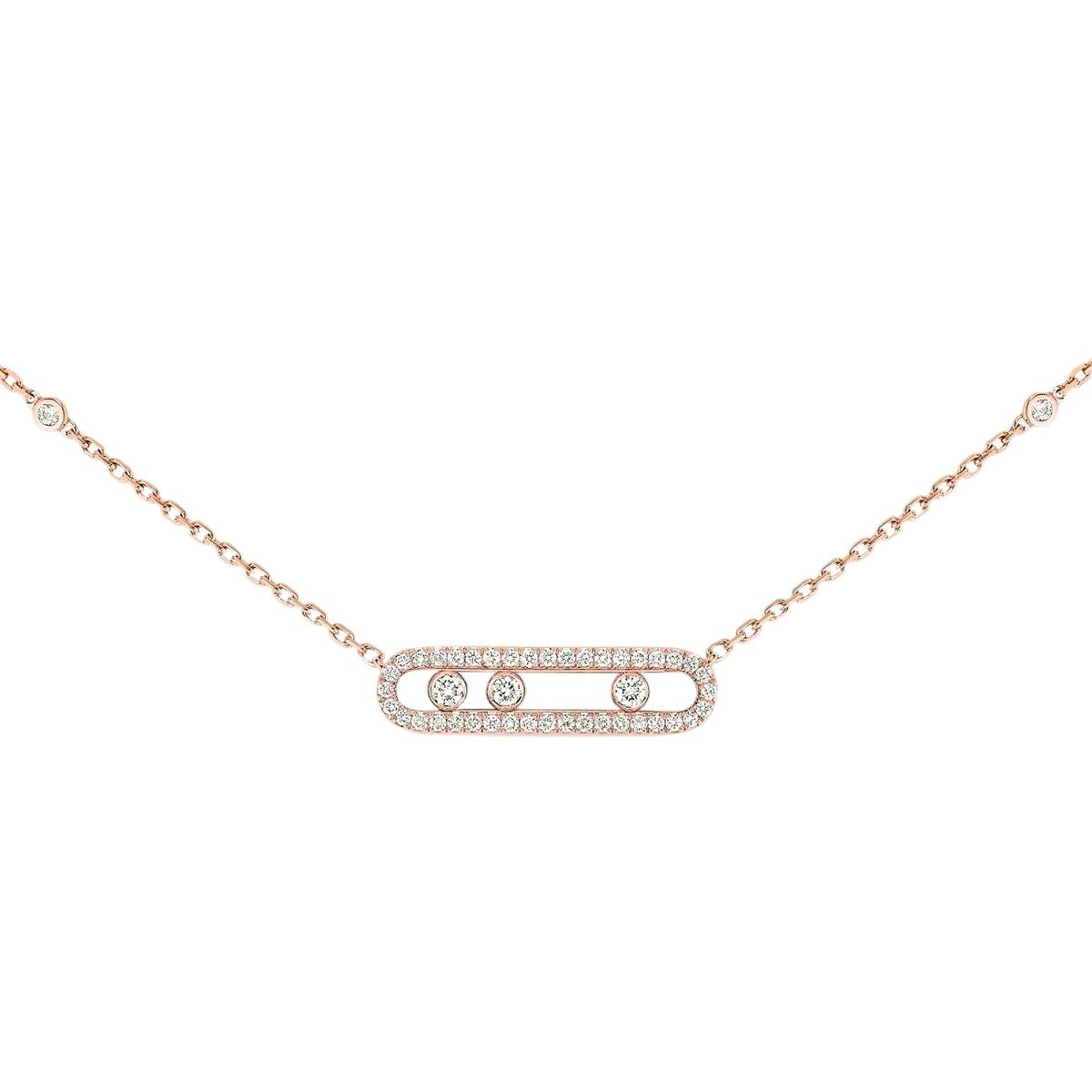 Messika Baby Move 18k Gold Pave Diamond Chain Necklace