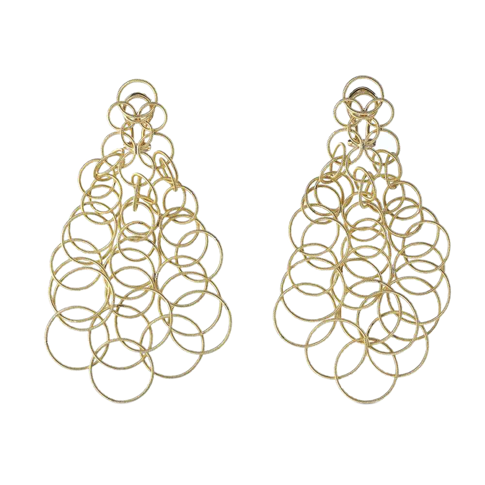 Buccellati Hawaii 18k Yellow Gold Long Earrings
