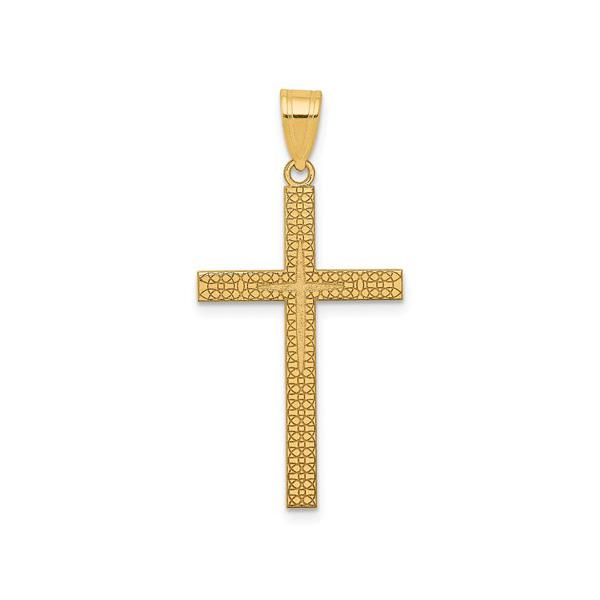 London Collection 14k Yellow Gold Medium Latin Cross Pendant