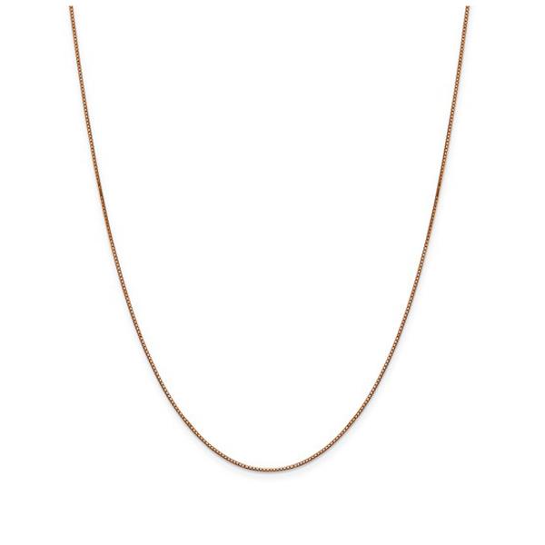 London Collection 14k Rose Gold .9mm Box Chain 16"