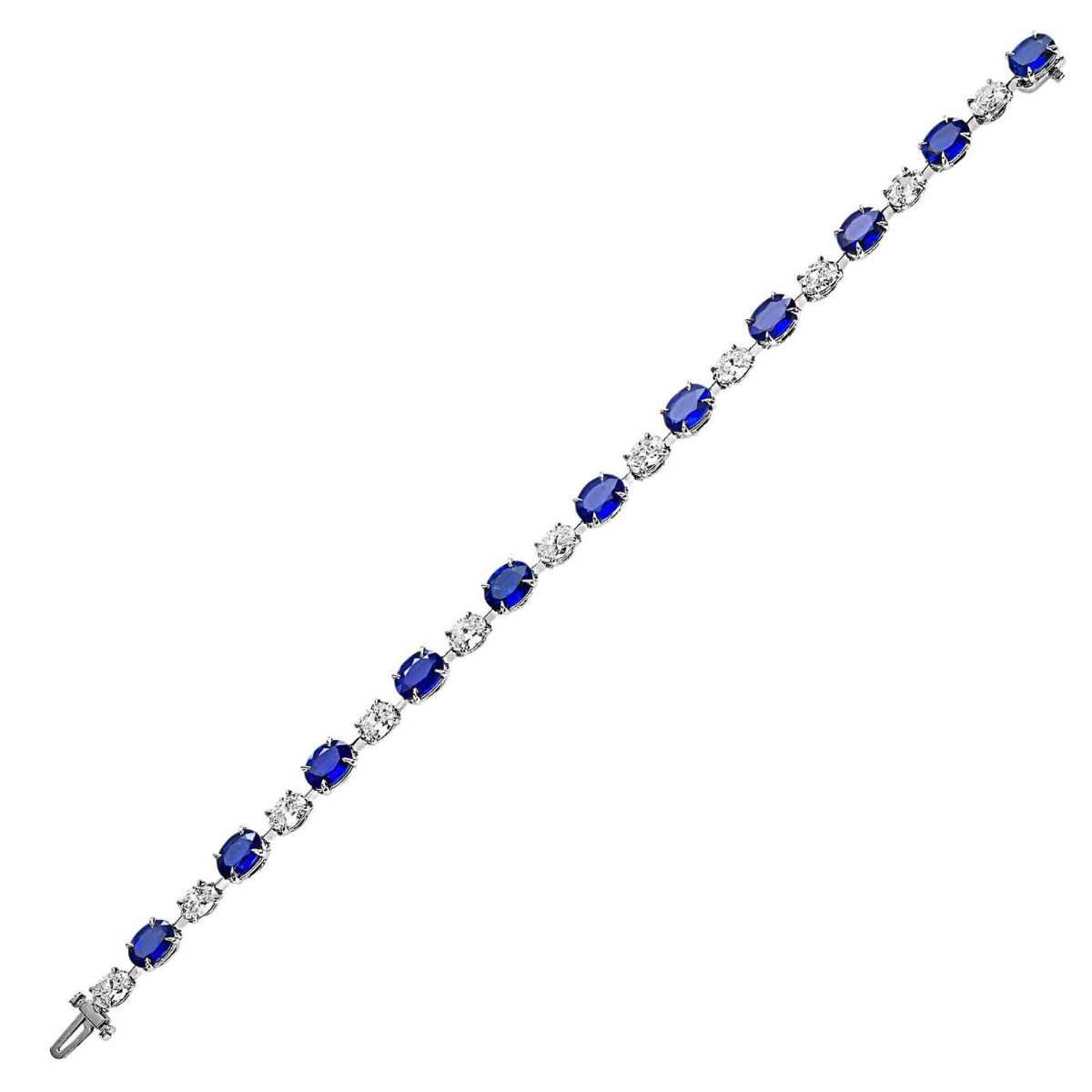 London Collection 18k Alternating Diamond and Sapphire Bracelet