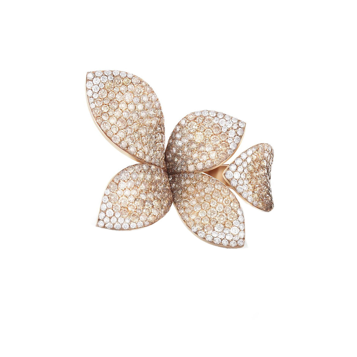 Pasquale Bruni Giardini Segreti Champagne and White Diamond Ring