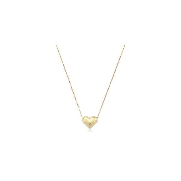 London Collection Puffed Heart Pendant Necklace