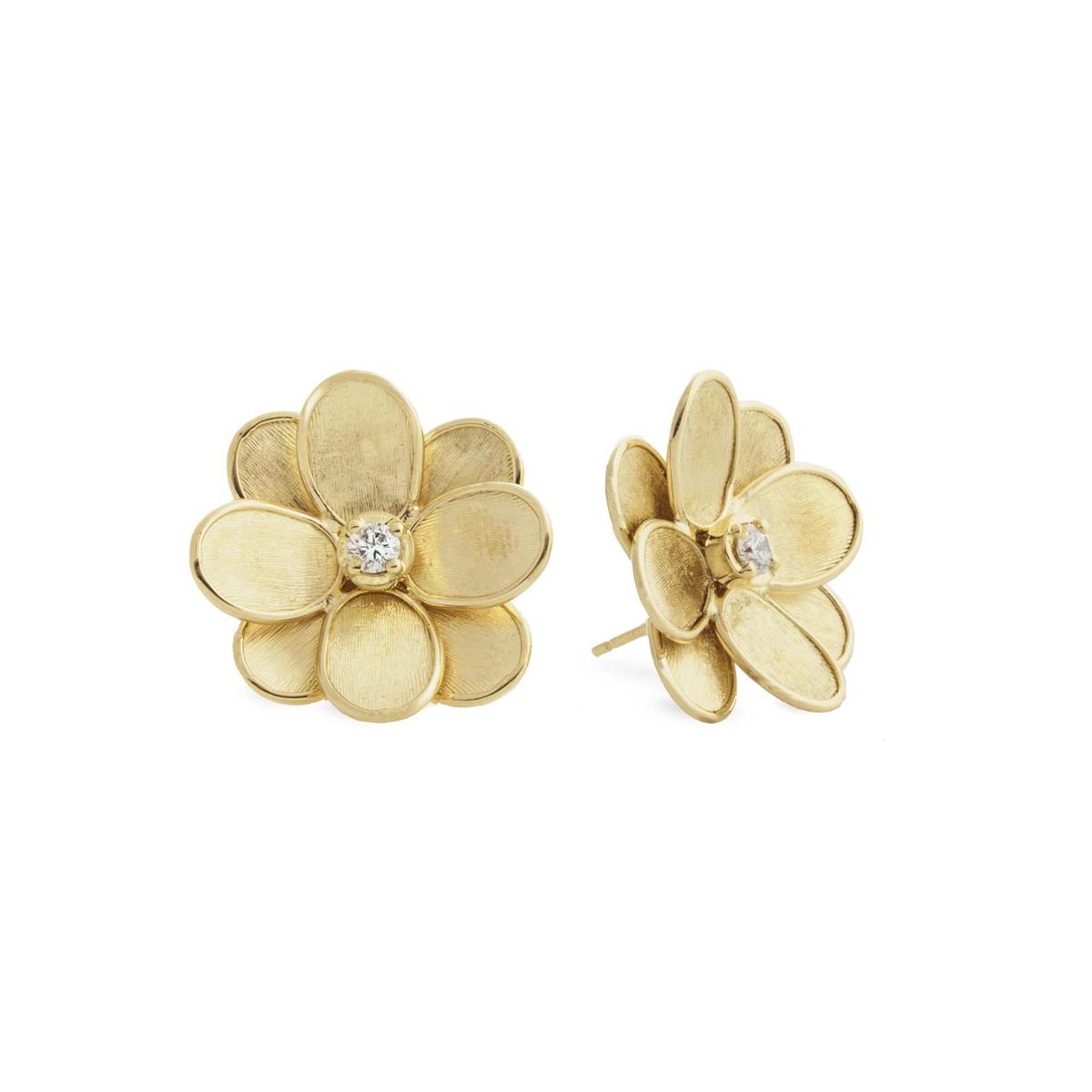 Marco Bicego Petali 18k Yellow Gold Flower Stud Earrings