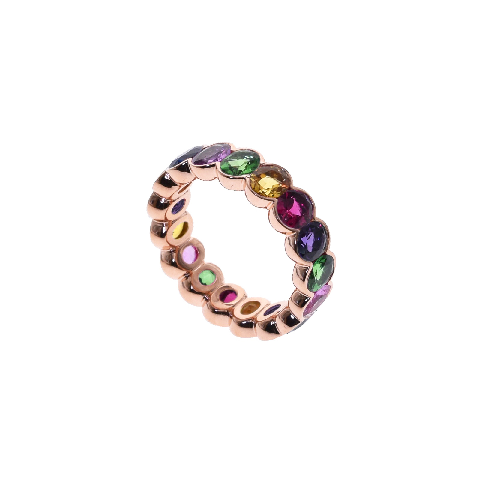 London Collection 18k Mixed Gemstone Eternity Band
