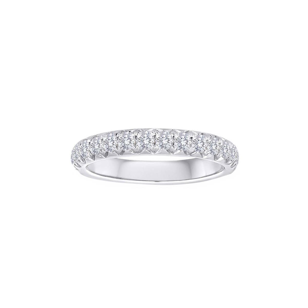 TWO By London 14k White Gold Pave Diamond Fishtail Band