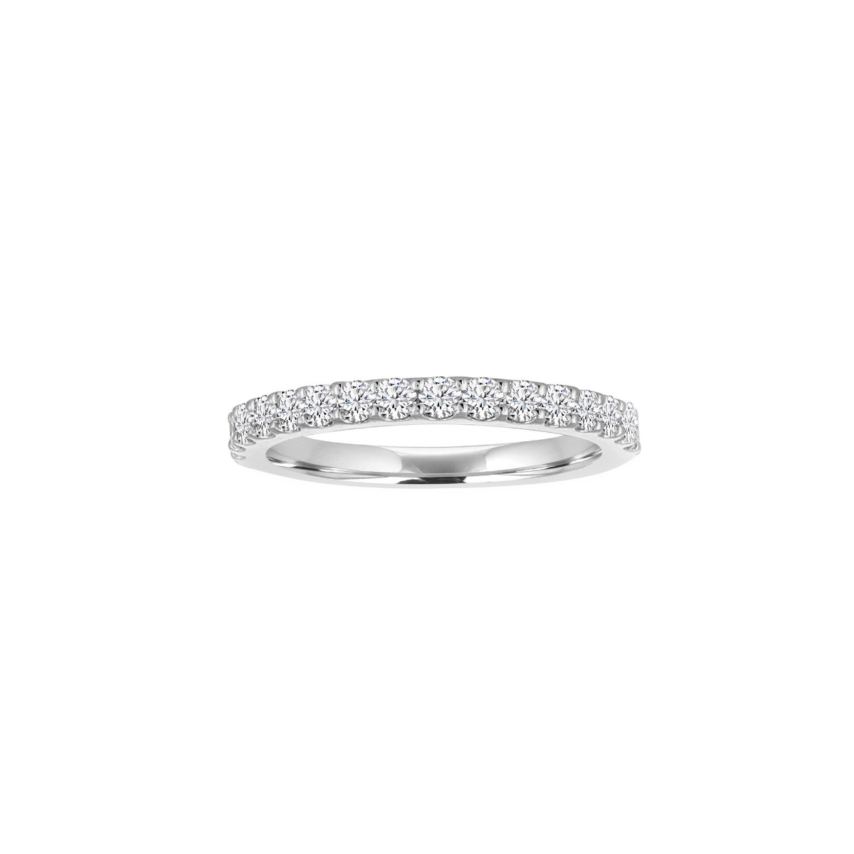 TWO By London 14k White Gold Shared Prong Diamond Band